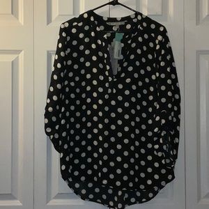 Daniel Rainn, stitch fix, polka dot blouse